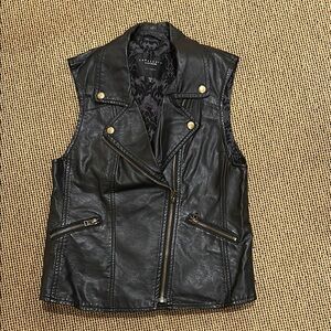 Black Faux Leather Vest by Sanctuary clothing